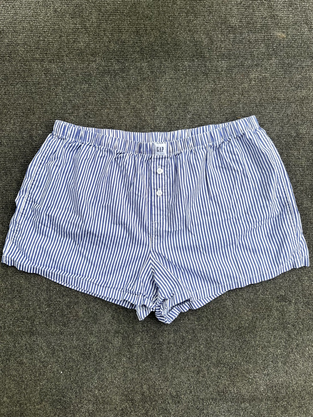 GAP Blue & White Striped Pajama Shorts - Size L
